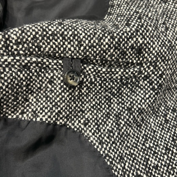 Wool Overcoat J Lindeberg Wolger CL Rock Tweed Top Coat with Leather Accents - Picture 11 of 16